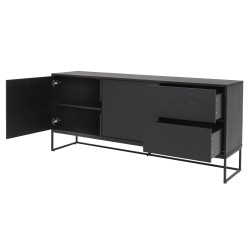 Buffet bas contemporain noir LOGO