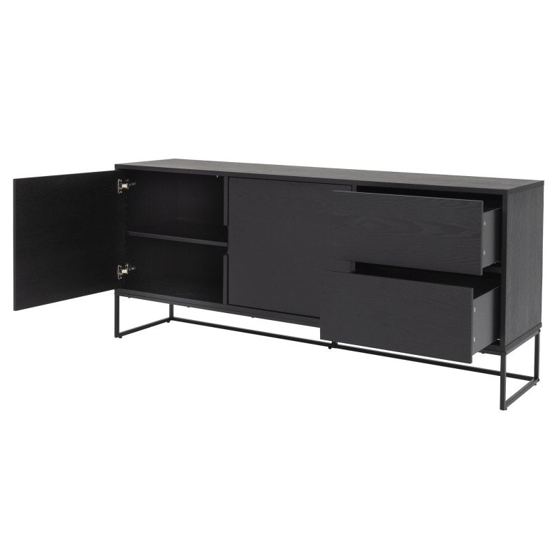 Buffet bas contemporain noir LOGO