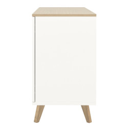Petit buffet 109cm en bois MDF plateau chêne AMELIA