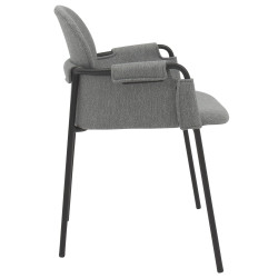 Set de 2 chaises de salle à manger en tissu et métal SONA