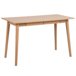 Bureau 2 tiroirs en bois clair ARMANDO