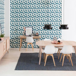 Bureau 2 tiroirs en bois clair ARMANDO