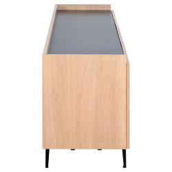 Buffet en bois clair 200cm 4 portes COPEK