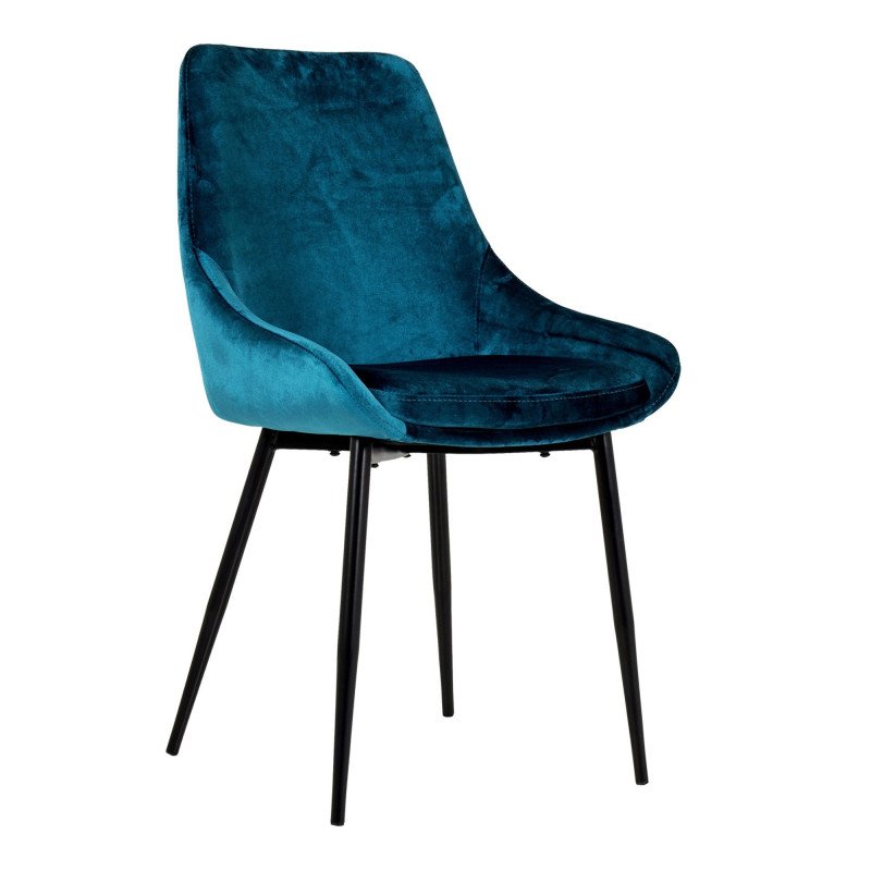 Lot de 2 chaises velours- ZAIPO