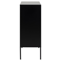 Buffet haut en bois et métal noir 4 portes SEA