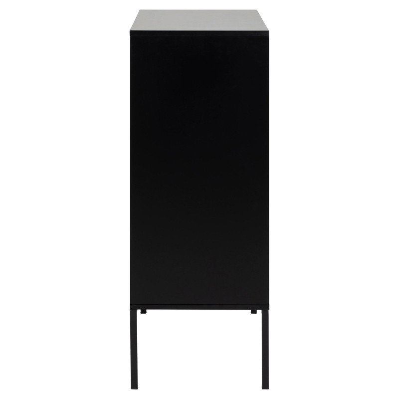 Buffet haut en bois et métal noir 4 portes SEA