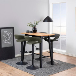 Lot de 2 tabourets de bar confortables en tissu GRADE