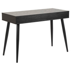 Bureau en bois foncé 3 tiroirs PLUTON