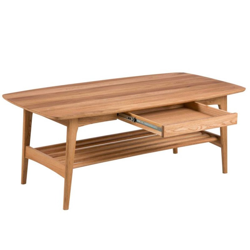 Table basse rectangulaire en bois 130x70cm EMMIE