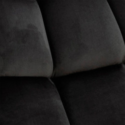 Fauteuil pivotant en velours matelassé gris foncé MONTMARTRE