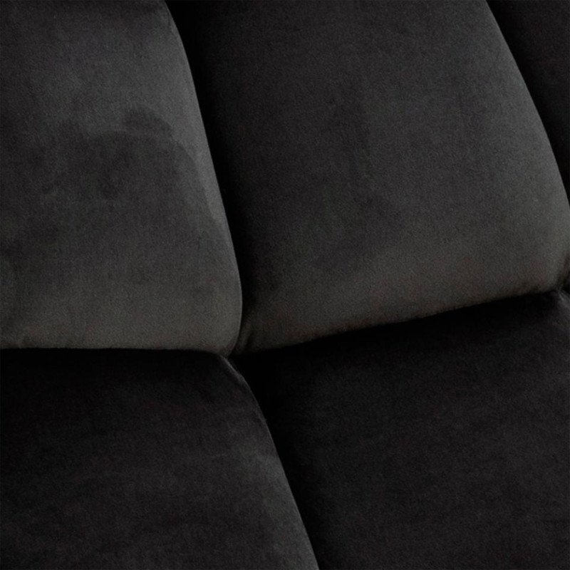 Fauteuil pivotant en velours matelassé gris foncé MONTMARTRE