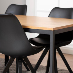 Table à manger 160x80cm en bois et métal SEA