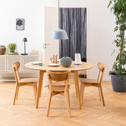 Lot de 2 chaises modernes en bois ROXIF