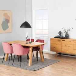 Lot de 2 chaises en velours matelassé avec accoudoirs BROKEN