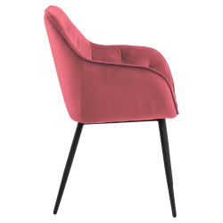 Lot de 2 chaises en velours matelassé avec accoudoirs BROKEN