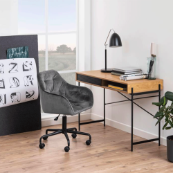 Chaise de bureau confortable en velours BROKEN