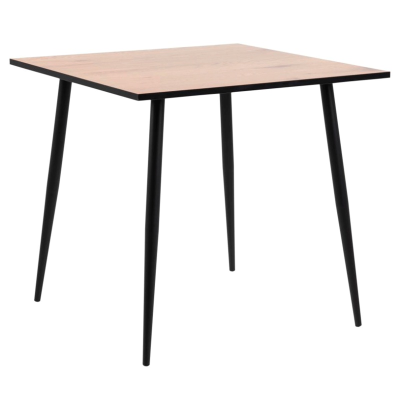 Table à manger carrée 80cm en bois WILLA