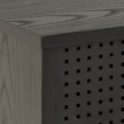 Meuble TV contemporain en bois et métal noir BLACK