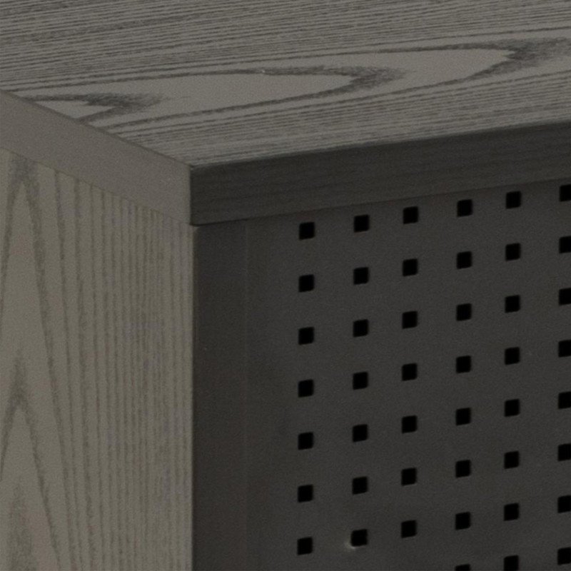 Meuble TV contemporain en bois et métal noir BLACK