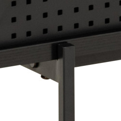 Meuble TV contemporain en bois et métal noir BLACK