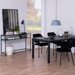 Console contemporaine en bois et métal noir SEA
