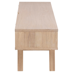 Meuble TV 150cm en bois clair 2 tiroirs 1 niche LINA