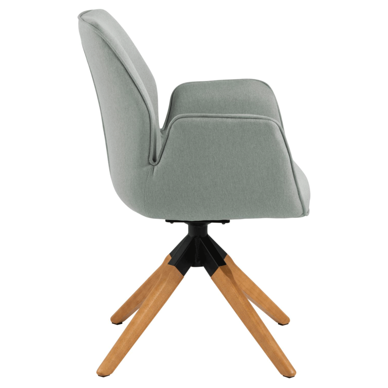 Chaise salle à manger avec accoudoirs en tissu AURORE