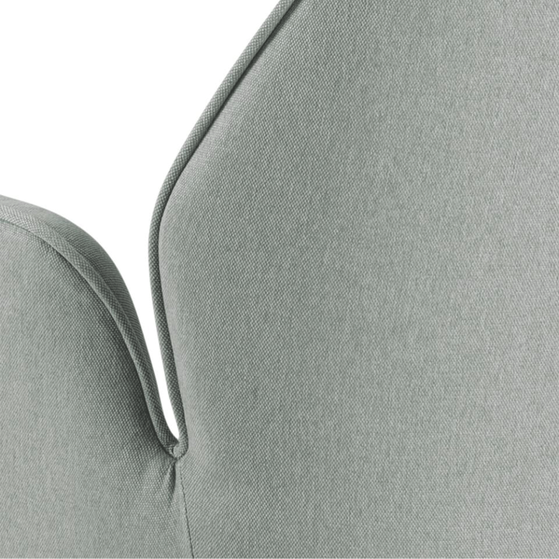 Chaise salle à manger avec accoudoirs en tissu AURORE