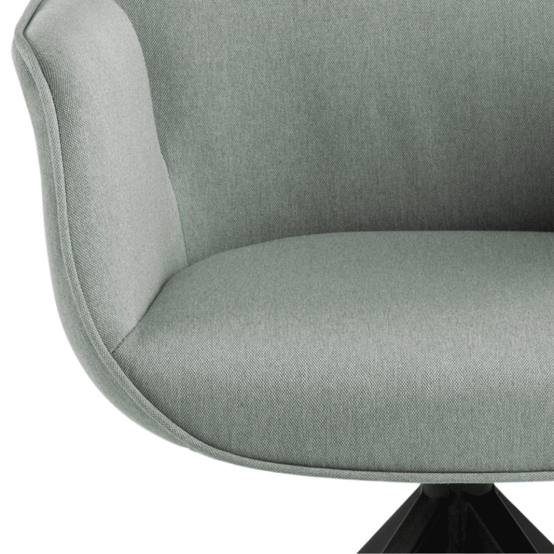 Chaise salle à manger avec accoudoirs en tissu AURORE