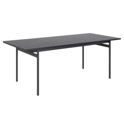 Table à manger en bois noir 200x90cm BLACK