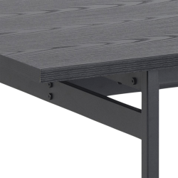 Table à manger en bois noir 200x90cm BLACK