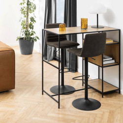 Lot de 2 tabouret en simili style moderne GLOW