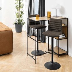 Lot de 2 tabouret en simili style moderne GLOW