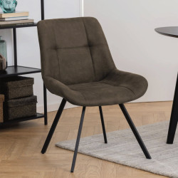 Lot de 2 chaises en simili style rétro WAY