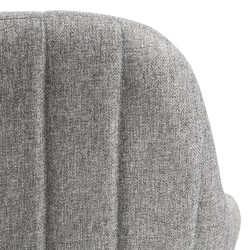 Lot de 2 chaises moderne en tissu gris clair TRADA