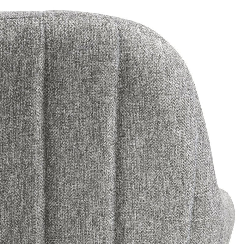 Lot de 2 chaises moderne en tissu gris clair TRADA