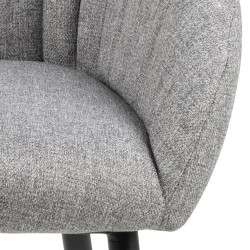 Lot de 2 chaises moderne en tissu gris clair TRADA
