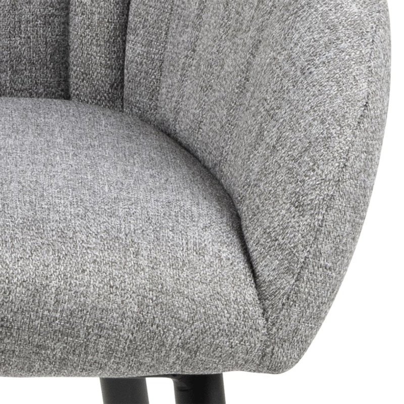 Lot de 2 chaises moderne en tissu gris clair TRADA