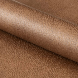 Fauteuil design en cuir camel MILOF