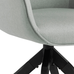 Chaise moderne avec accoudoirs en tissu AURORE