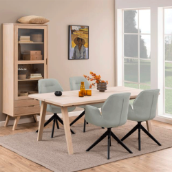 Chaise moderne avec accoudoirs en tissu AURORE