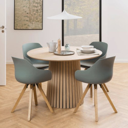 Table ronde 120cm en bois pied central KRISTIANA