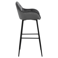 Lot de 2 tabourets design en velours BROKEN