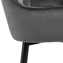 Lot de 2 tabourets design en velours BROKEN