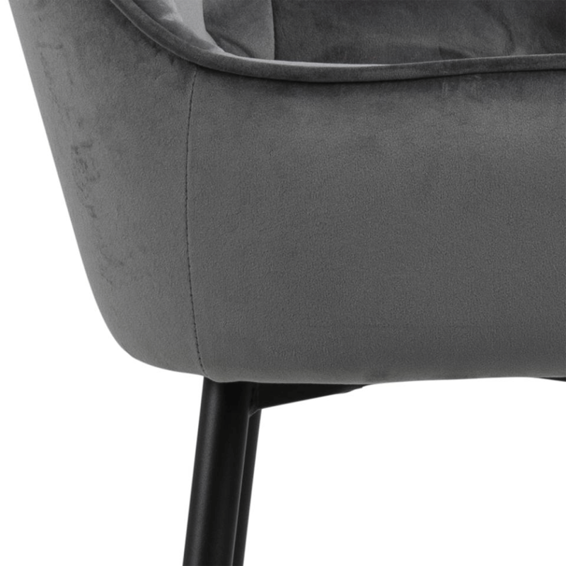 Lot de 2 tabourets design en velours BROKEN