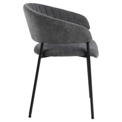 Lot de 2 chaises contemporaines en tissu ANNIE
