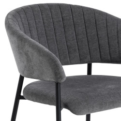 Lot de 2 chaises contemporaines en tissu ANNIE