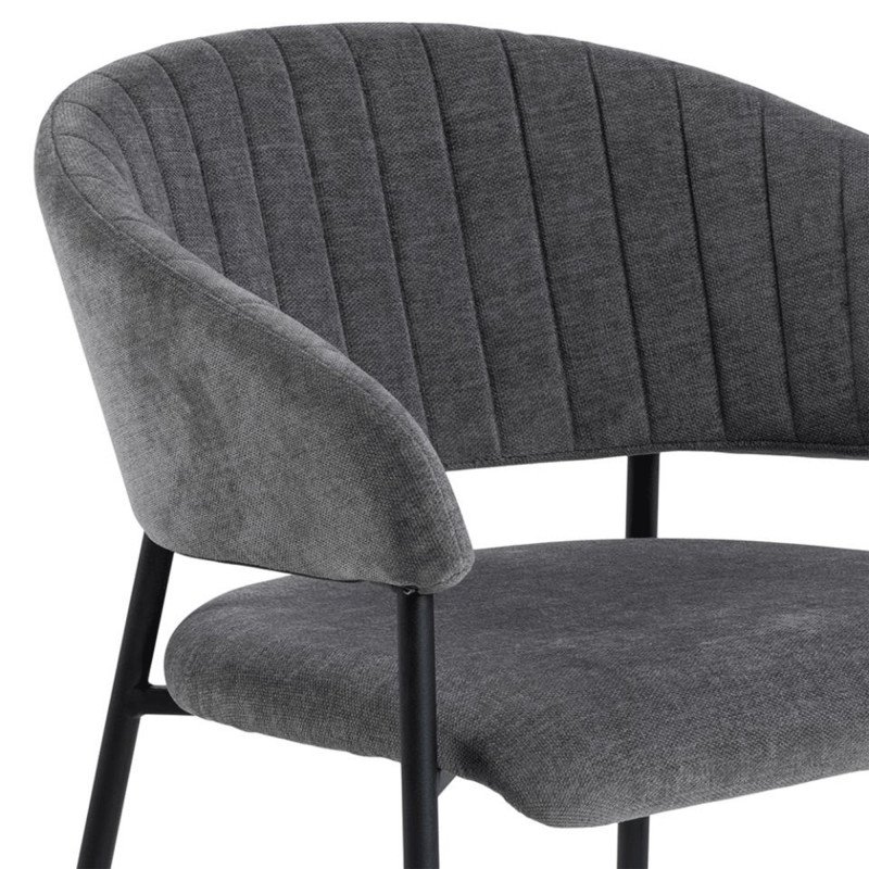 Lot de 2 chaises contemporaines en tissu ANNIE