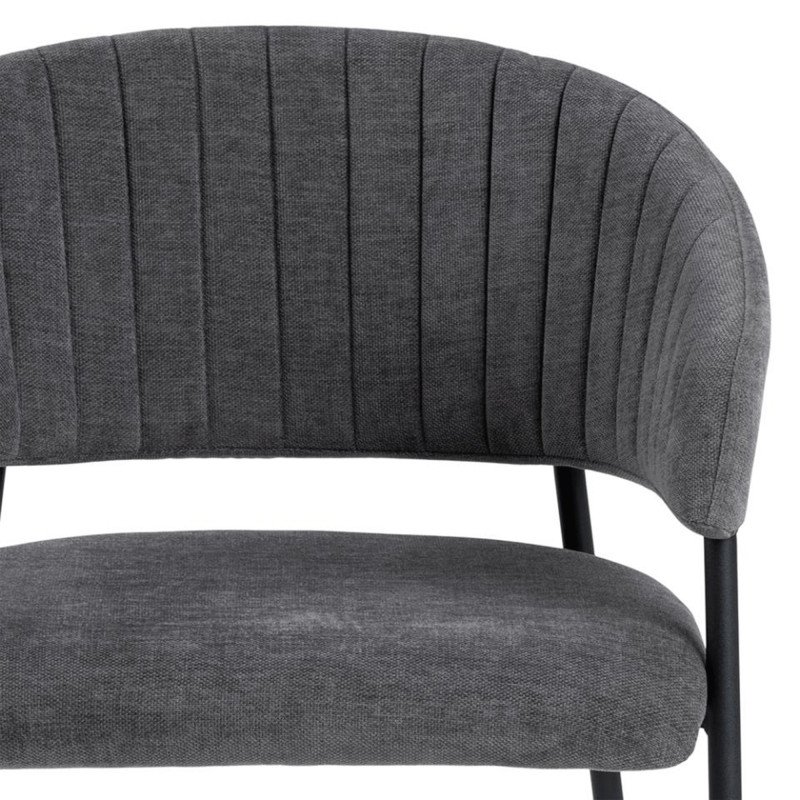 Lot de 2 chaises contemporaines en tissu ANNIE