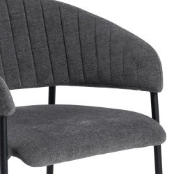 Lot de 2 chaises contemporaines en tissu ANNIE